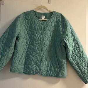 J.Crew Lightweight Quilted Heart Jacket